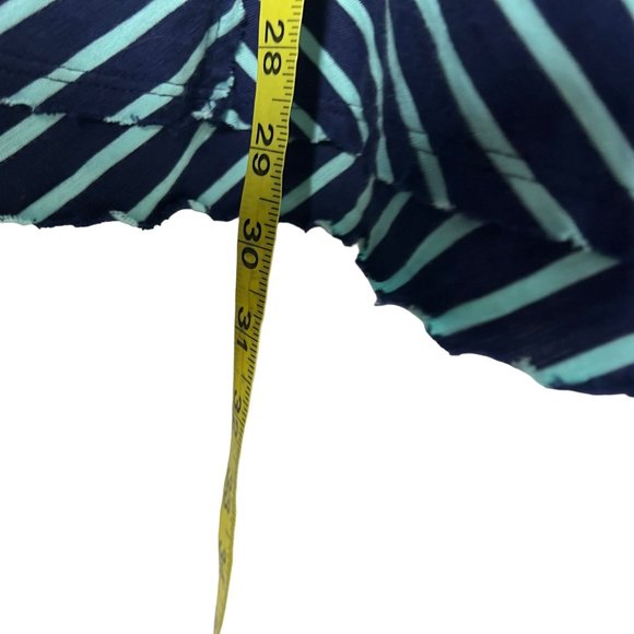 Soft Surroundings Indra Blue Stripe Short Sleeve Top XL - Picture 4 of 6